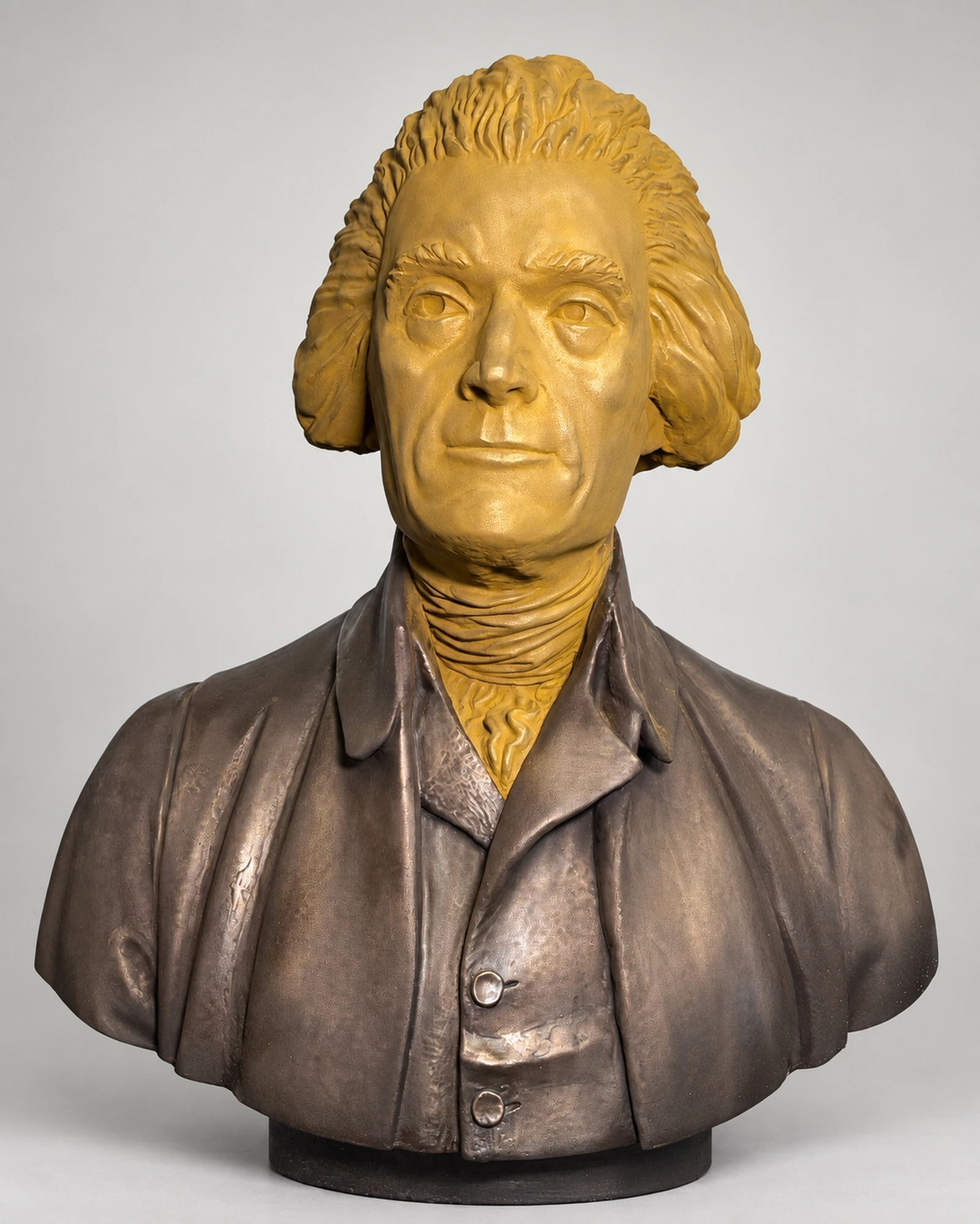 Jefferson sculpture viewed from the front