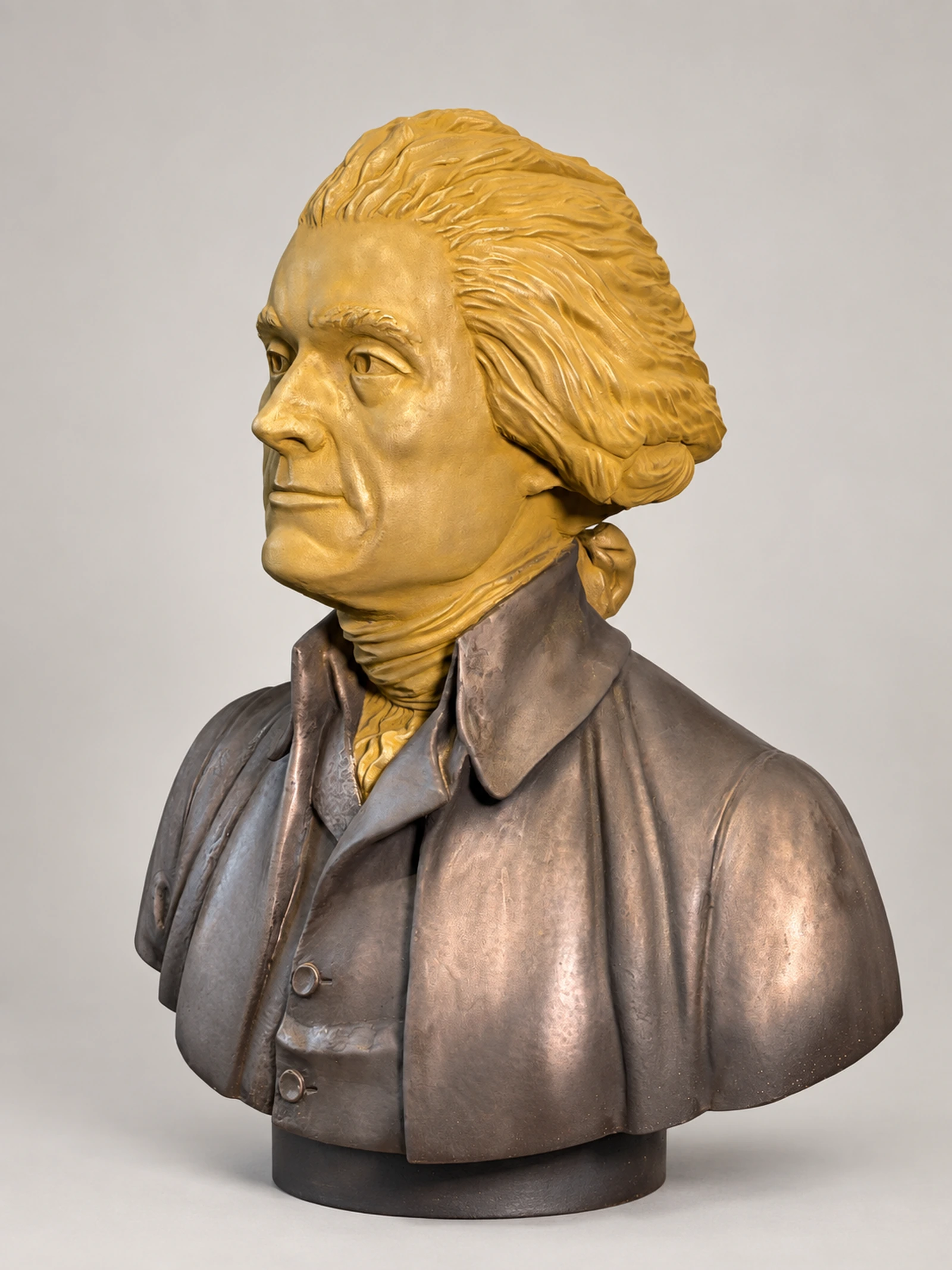 Jefferson sculpture in profile